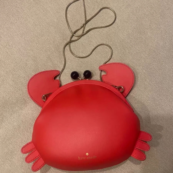 Crab rare Kate spade gold hardware crossbody chain purse bag splash crab cute - Picture 1 of 6